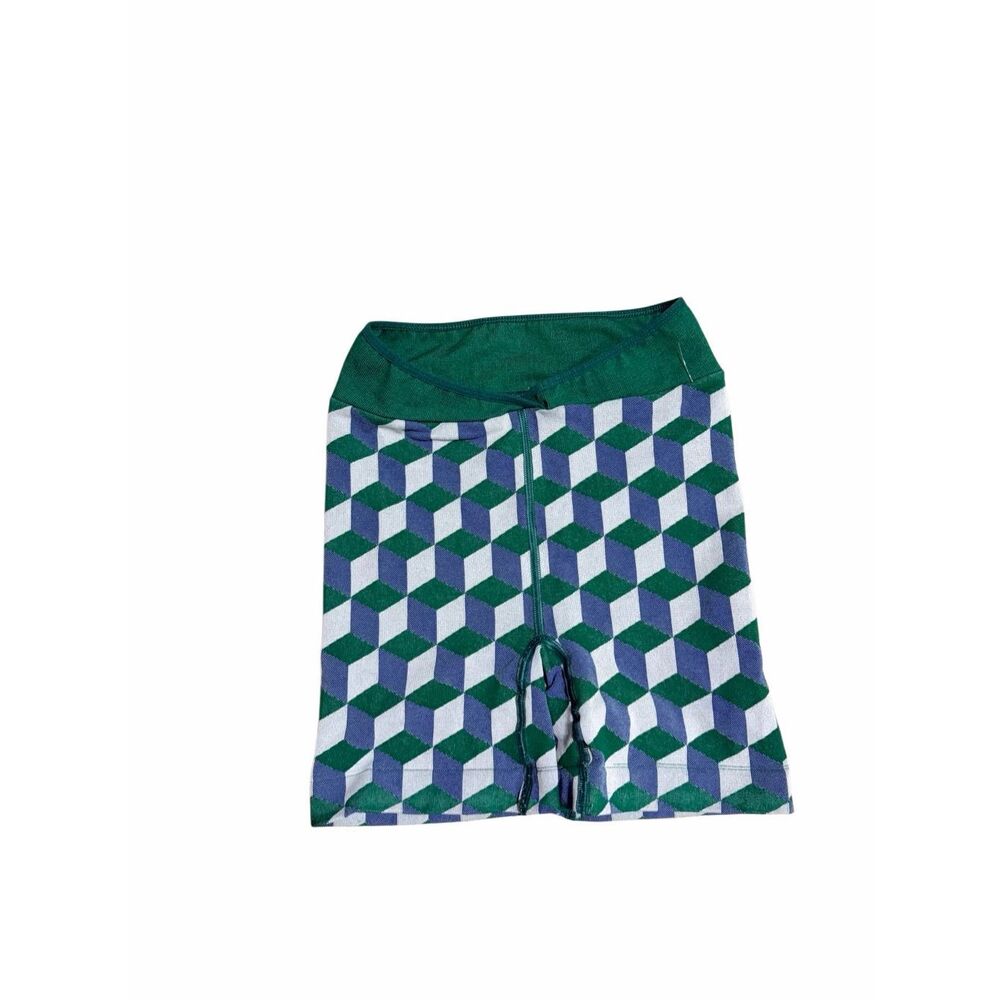 FP Movement Free People Free Throw Jacquard Shorts Veridian Combo Green XS